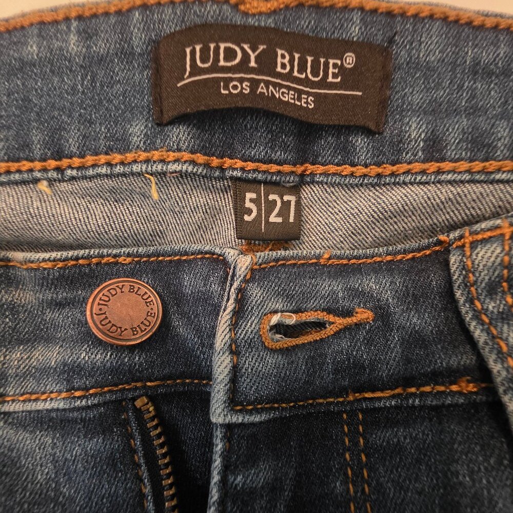Judy Blue Skinny Fit Distressed Denim Women's Jeans, Size 5/27 - Picture 7 of 9